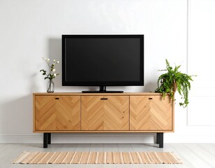 Modern TV stand with TV
