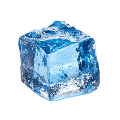 Obraz premium A single rough blue topaz crystal gemstone isolated on a transparent background isolated on transparent background