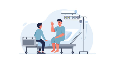 Visiting Friend At Hospital During Sickness Get Well Soon And Good Recovery