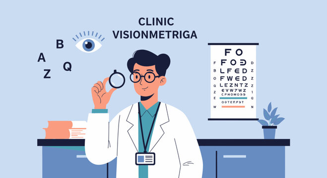 Vision Examination By Doctor To Improve Patient Health Care Service Quality