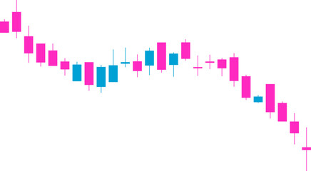 Candlestick chart thumbnail representing consistent lower highs and lower lows within a downward-sloping channel, forming a step-like bearish structure.
