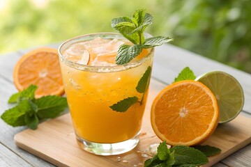 glass of fresh orange juice