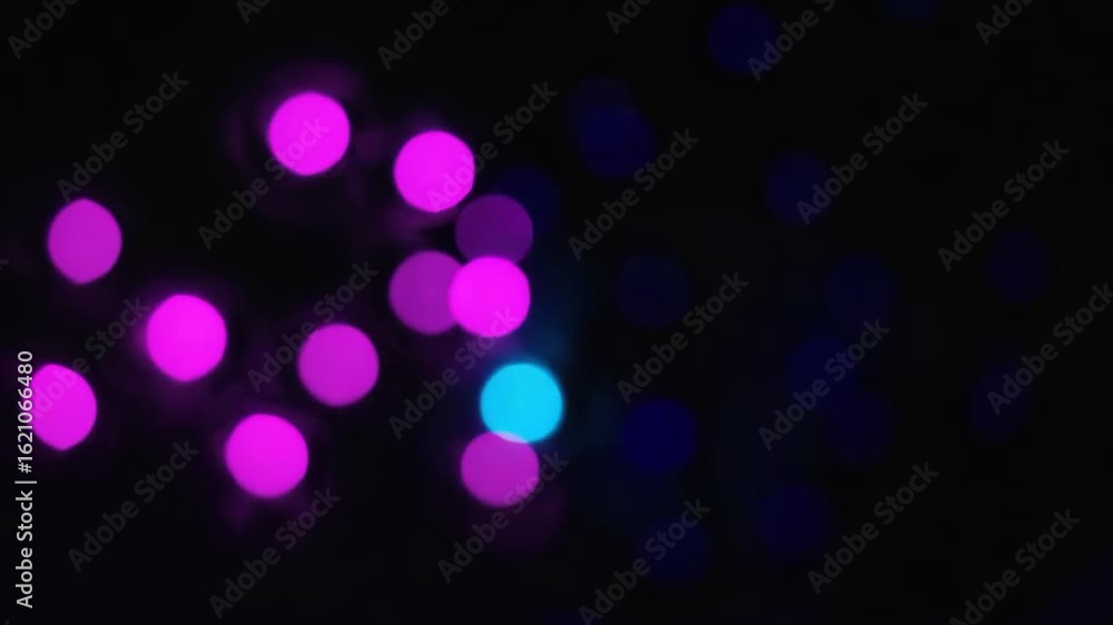 Aufkleber vibrant blurred lights shining in darkness creating an abstract and colorful spectacle bokeh neon ba