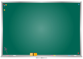 黒板フレームベクター素材｜自由記載用A4比率・横長(Chalkboard Frame Vector Template &ndash; A4 Ratio, Horizontal Layout for Free Writing)