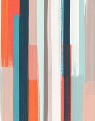 Abstract Painted Vertical Stripes in Varied Colors for Modern Backgrounds