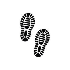 Shoe prints silhouette icon vector illustration