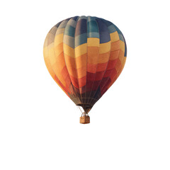 Obraz premium Colorful hot air balloon against a black background (2)