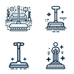 Floor buffer icon in minimalist style with clean lines and details  