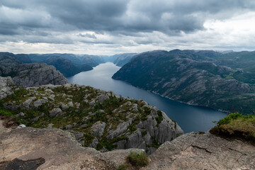 Norway fjord Preikestolen