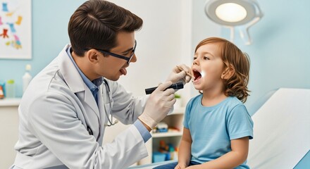 Female doctor talking to patient during medical checkup in clinic
