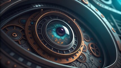 Artificial Intelligence Abstract Art on White Background – 4K Ultra Sharp Digital Renderings