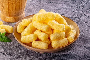 Golden crispy sweet corn sticks