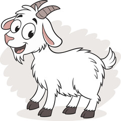 Goat vector design, Goat logo and icon design, Goat Cartoon illustration vector design