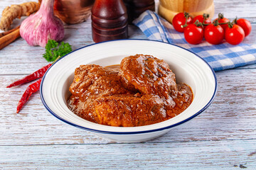 Indian chicken thights tikka massala