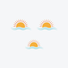 Sunrise Wave Minimal Icon Set