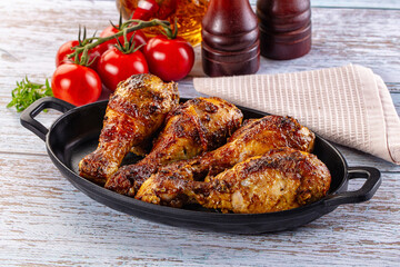Baked chicken drumsticks with spices