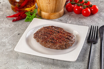 Hot Grilled beef burger cutlet