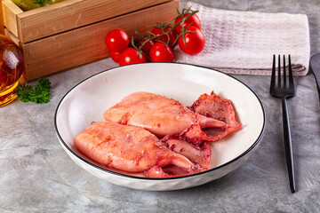 Delicous roasted calamari with protein