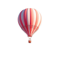 Fototapeta premium A hot air balloon, red and white stripes