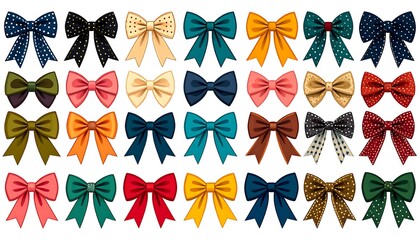 Obraz premium Colorful ribbon bows