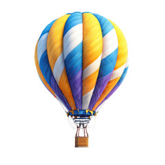 Fototapeta premium Colorful hot air balloon against black background (7)