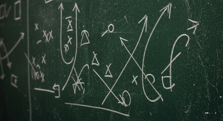 Chalkboard Strategy Game Plan - Dark backgrounds