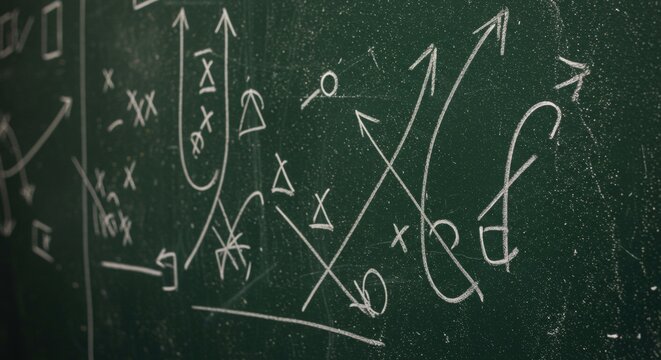 Chalkboard Strategy Game Plan - Dark backgrounds - Powered by Adobe