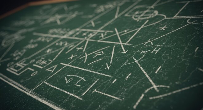 Chalkboard Strategy Game Plan - Abstract Textures - Powered by Adobe