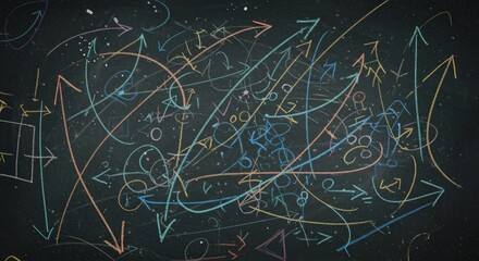 Chalkboard Arrows Abstract Background - Abstract art