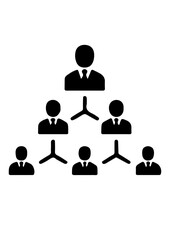 Silhouette of Business Hierarchy Structure