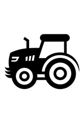 Silhouette of a Tractor