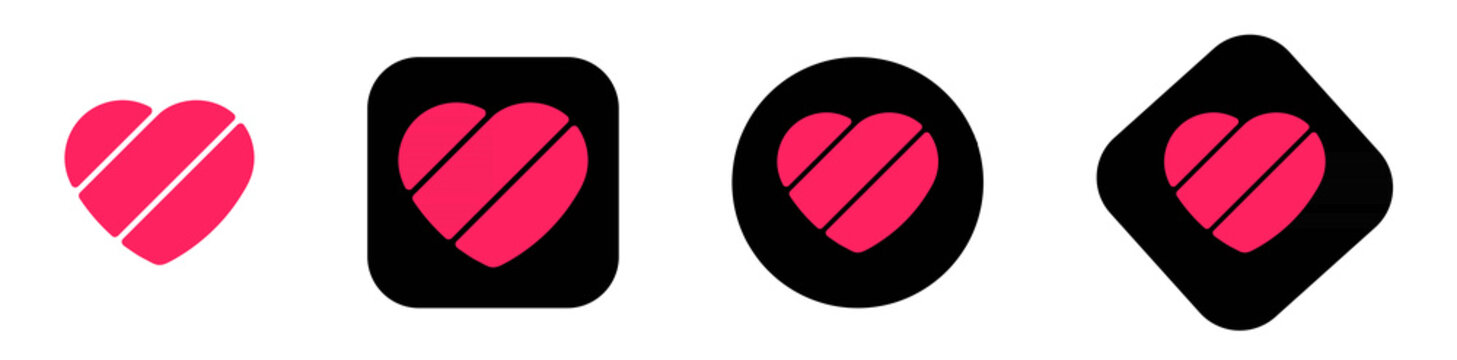 likee logo set. likee icon isolated. likee button