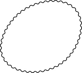 Organic amoeba-like shape with smooth undulating edges and a hollow contour.