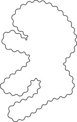 Soft-edged abstract shape with a smooth organic contour and wavy border.