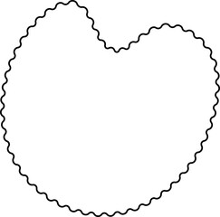 Hollow floating-like shape with a smooth wavy contour and soft organic curves.