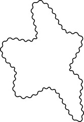 Smooth abstract form with soft wavy edges and a flowing organic contour.