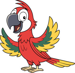 Parrot Cartoon vector design, Parrot logo and icon design, Parrot illustration vector design