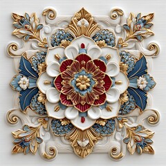 Intricate floral mandala art in luxury high resolution picture
