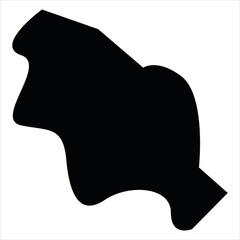 Martinique Sillouette Map Vector Isloated on White Background