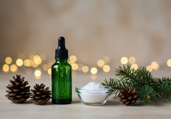 Natural winter skincare with pine and essential oils
