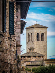 Incredible view on Assisi city. City of peace