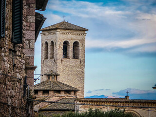 Incredible view on Assisi city. City of peace