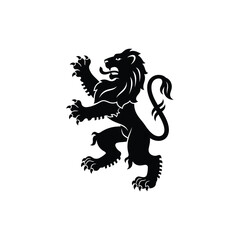 Naklejka premium Majestic Lion Heraldry A Powerful Symbol of Courage in Classic Emblem Design 