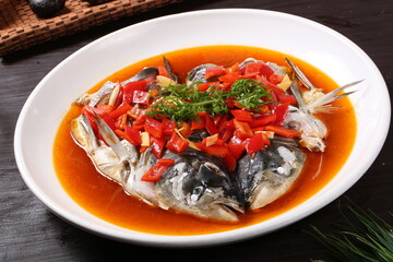 Chinese cuisine, Cantonese cuisine, chopped chili fish head
