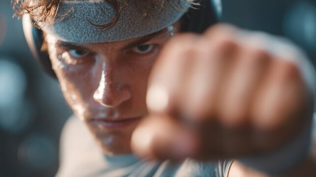 Dynamic Action of a Young Boxer Training in Virtual Reality Arena