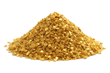 Pile of Dried Orange Peel Granules Isolated on Transparent Background