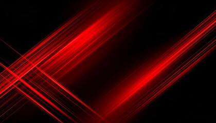 Abstract Red Light Streaks on Black Background Dynamic Diagonal Composition.