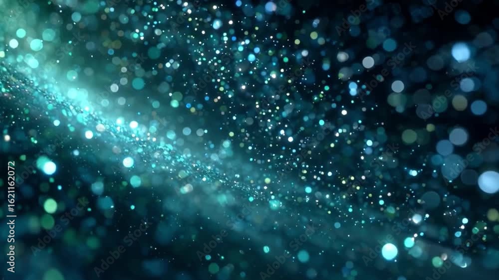 Aufkleber abstract close-up of particles syncing with deep breaths, expanding and contracting in a dynamic, et