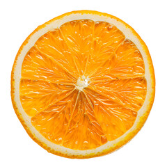 Cross-section of orange fruit, floating, vivid color, no background, sharp PNG edges --v 6.0 --ar 1:1 --raw