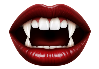 Devilish Mouth with Sharp Fangs – Sinister Halloween Icon